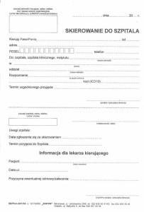 SKIEROWANIE DO SZPITALA A100