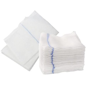 KOMPRESY STERYLNE Z GAZY Z NITKĄ RTG 17/12 7,5 x 7,5 CM A10 ZARYS