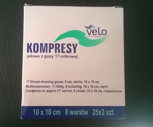 Kompresy jałowe z gazy VELO