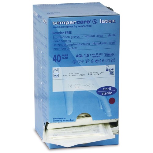 RĘKAWICZKI STERYLNE BEZPUDROWE SEMPERCARE