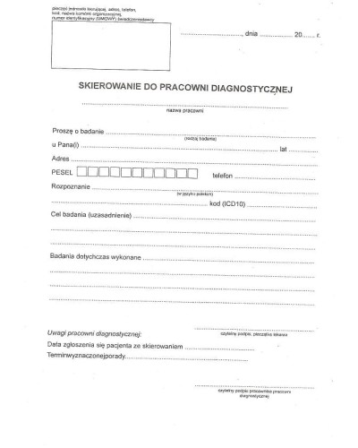 Skierowanie do poradni diagnostycznej
